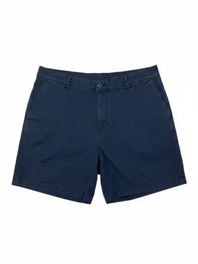 Lucky Brand Men’s XXL Navy Blue Stretch Ripstop Chino Shorts 98% Cotton Casual